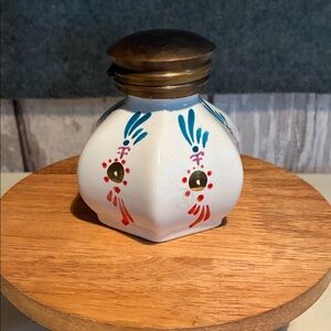 Older ceramic inkwell. Made in India.